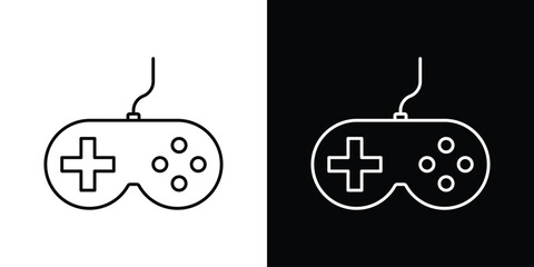 Gaming controller icon line glyph pack © Haider