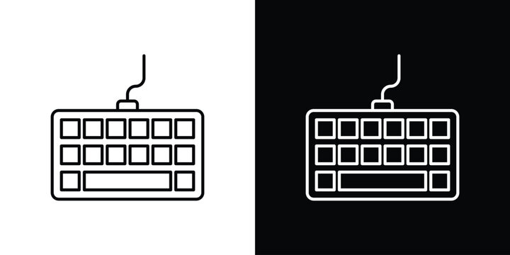 Keyboard icon line glyph pack