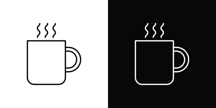 Mug icon line glyph pack