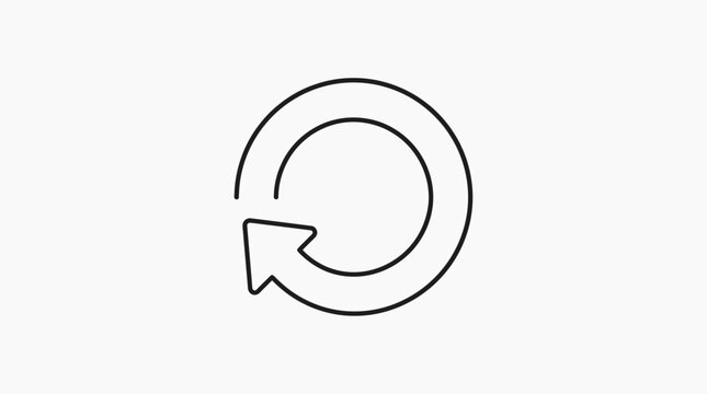 Circular Arrow Icon, Refresh Symbol, Reload Loop, Repeat Sign, Cycle Graphic
