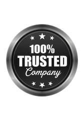 Fototapeta premium 100 percent trusted company circular badge with stars