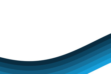 Fototapeta premium Abstract background, with multiple curved, blue stripes layered, against a plain, white backdrop