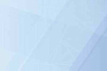 Ice blue geometric background, with thin white, polygonal mesh lines, and faded halftone, dot pattern © Solaiman77