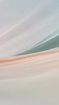 Vertical video: Starting playback, pastel waves filling phone lockscreen, providing soft wallpaper