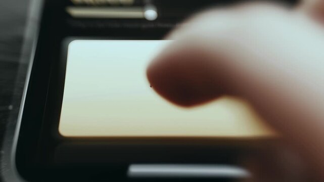 Person taps the digital button labeled Invest 1900 USD