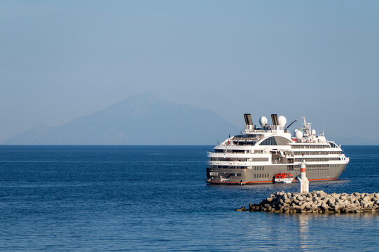Images from ferries operating between the Greek islands.