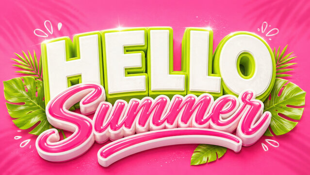 hello summer text effect