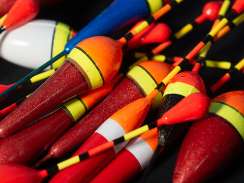 Fishing bobbers floating for angling hobby equipment tackle