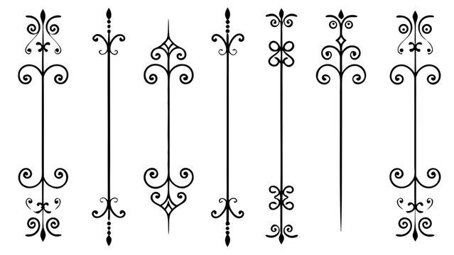 Vertical decorative line separators for ornate layout art.