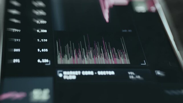 Financial trading platform monitoring market data and price charts