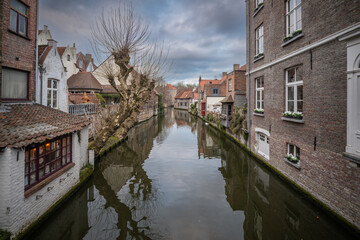 Naklejka premium Bruges, the capital of West Flanders in northwest Belgium