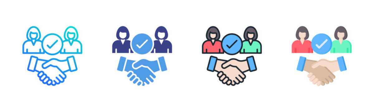 Friendship Icon Set Multiple Style Collection