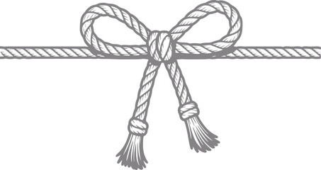 Simple rope bow knot on a white background © simplevector