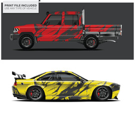 Naklejka premium Dynamic Vehicle Wrap Designs
