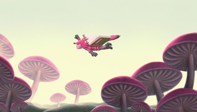 book imagination and education concept art.