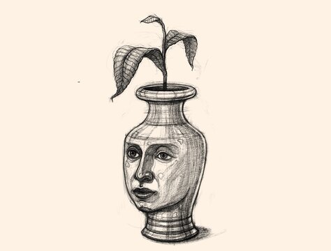 Hope and mind concept drawing