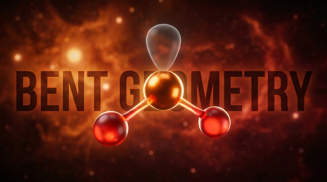 Bent VSEPR Molecular Geometry with Lone Pair 3D Chemistry Model