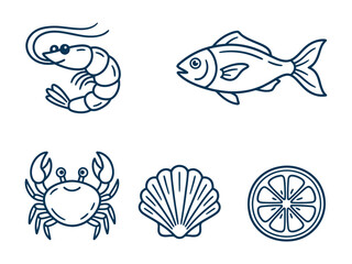 Marine life and underwater scenery doodle illustration set with octopus fish and coral underwater seahorse jellyfish wildlife starfish handdrawn creature environment illustration ecosystem © Eps World