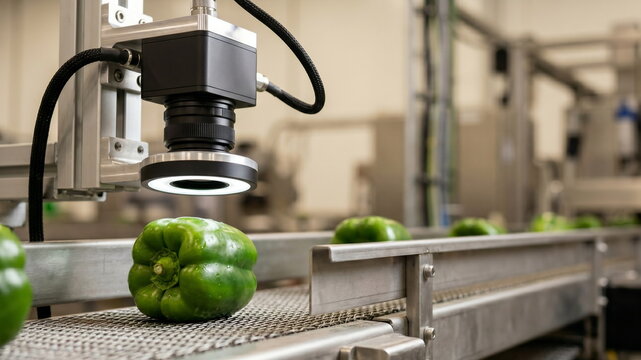 A machine vision system for optical sorting during automated food processing
