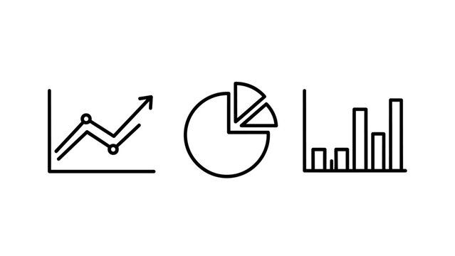Business data analysis charts and graphs line and bar icons with analysis statistics business marketing infographic performance indicator information planning research dashboard measurement
