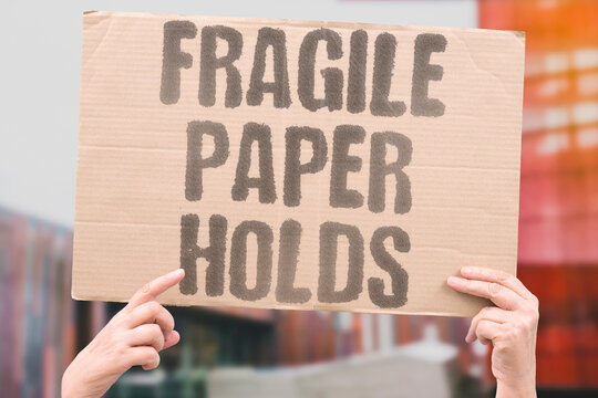 "Fragile paper holds" Document maintains tentative agreement for now. TENTATIVE. TEMPORARY. PRECARIOUS. DELICATE. FRAIL.