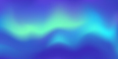 Aurora borealis northern light gradient background. Polar borealis luminescence backdrop, arctic sky light wallpaper. Aurora borealis phenomenon or aurora glow background with neon blue waves © Seavector