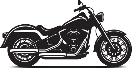 Black motorcycle vector, bike silhouette, motorcycle illustration, chopper design © Graphic Boss