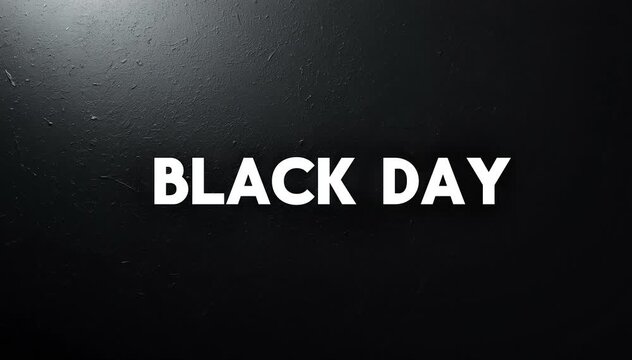 Black Day Animation | Dark Theme Text Motion Graphics Background Video