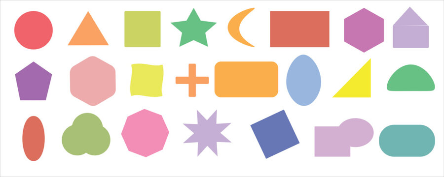 Vibrant geometric shapes collection