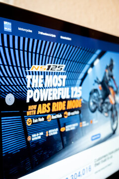 Mexico city, mexico, 05 26 2026, bajaj motorcycles website displaying ns125 pulsar advertisement with features