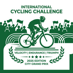 Fototapeta premium Sporting Event Graphic Design For Elite International Cycling Challenge Competition