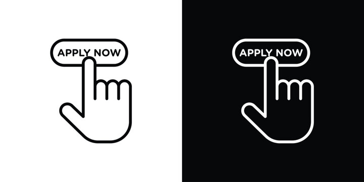 Apply icon line vector collection