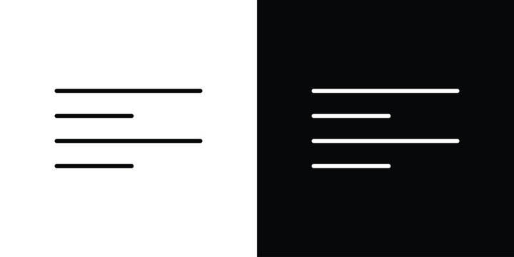 Align left icon line vector collection