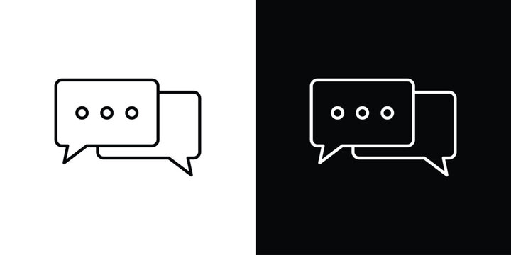 Chat icon line vector collection