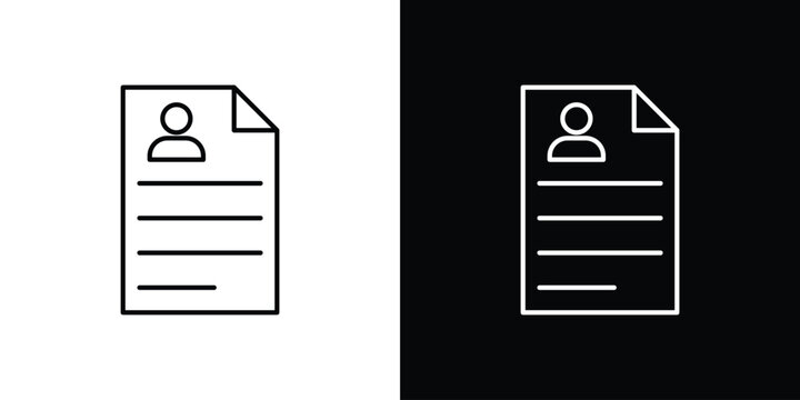 CV icon line vector collection