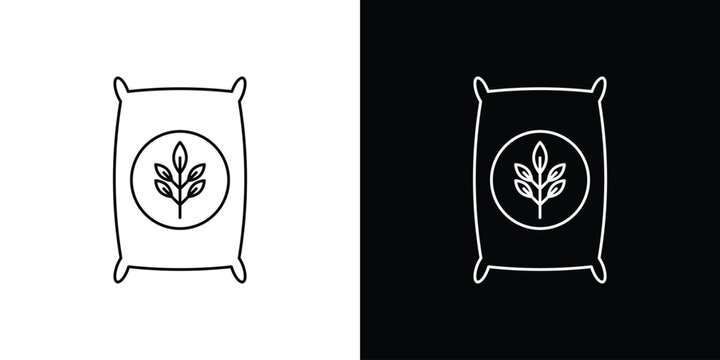 Fertilizer icon line vector collection