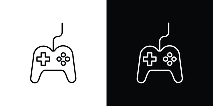 Gamepad icon line vector collection