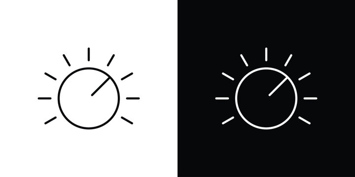 Knob icon line vector collection