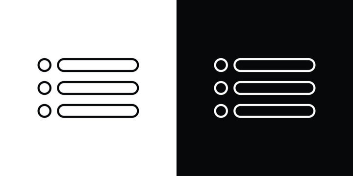 Menu icon line vector collection