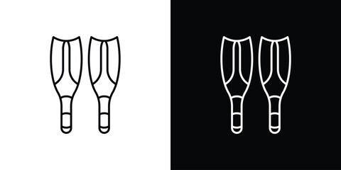 Scuba diving icon line vector collection © Martin