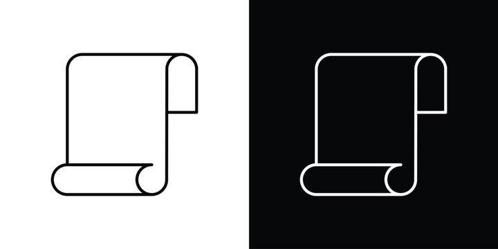 Scroll icon line vector collection
