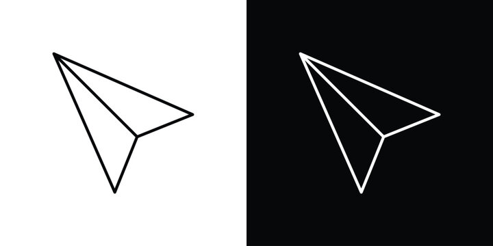 Send icon line vector collection