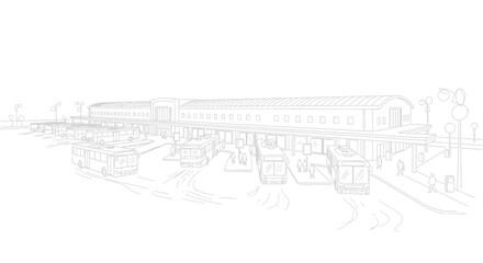 Fototapeta premium Train Locomotive Railroad Transportation Vehicle.