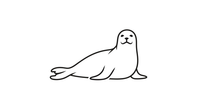 Seal lying on the ground.