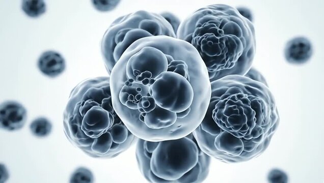 Cells slowly showing early signs of aging, transparent cellular membranes weakening with subtle structural changes