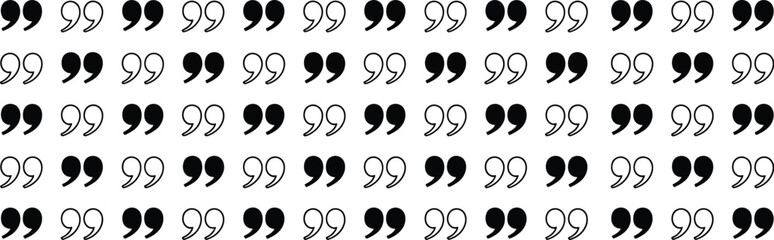 Fototapeta premium Quote mark icon set, speech quotation signs and conversation symbols for UI UX websites mobile apps comments and communication platforms.
