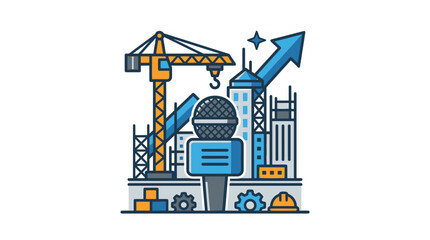 Obraz premium Construction Industry Business Growth Concept.