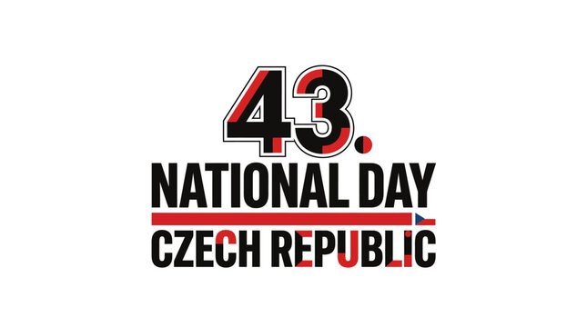 Czech Republic National Day 43rd Celebration Text