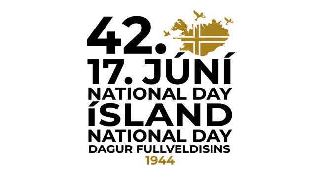 Iceland National Day 42nd Celebration 17th June Dagur Fullveldisins 1944