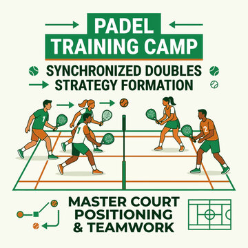 Padel Training Camp Synchronized Doubles Strategy Formation Master Court Positioning Teamwork
